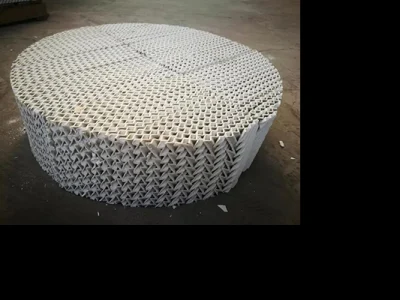 冶金行业反应塔陶瓷规整波纹填料550X 低阻力
