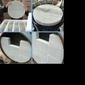 硫酸硝酸行业汽提塔陶瓷规整波纹填料500Y 耐高温抗热震