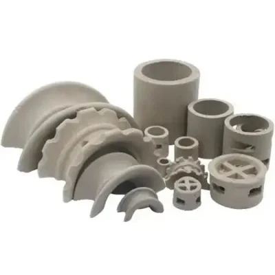 100mm 陶瓷扁环填料：应用于大直径大型塔体的高效填充解决方案