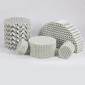 环保废水处理反应塔陶瓷规整波纹填料350X 耐酸碱腐蚀