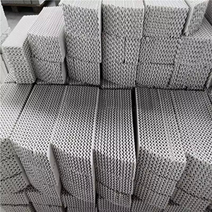 冶金行业脱吸塔陶瓷规整波纹填料400X 低阻力高传质