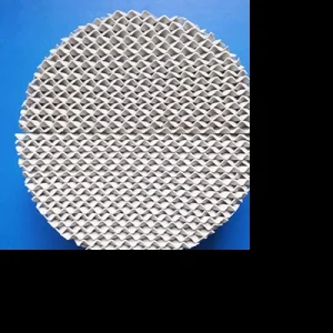 硫酸硝酸行业反应塔陶瓷规整波纹填料350X 耐高温1250℃