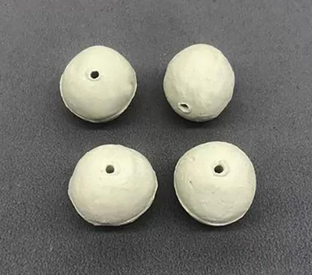 焦化设备开孔瓷球 焦炉尾气净化塔多孔氧化铝填料球