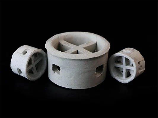 瓷阶梯环 含氯废气净化塔强耐腐陶瓷阶梯环填料